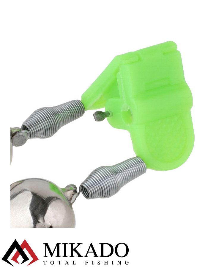 Сигнализатор поклёвки двойной бубенчик Mikado с прищепкой AMR02-1199-22