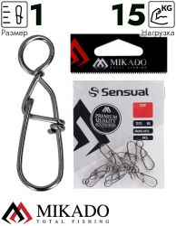 Застежка Mikado Diamond № 1.  тест 15 кг. (12 шт.)