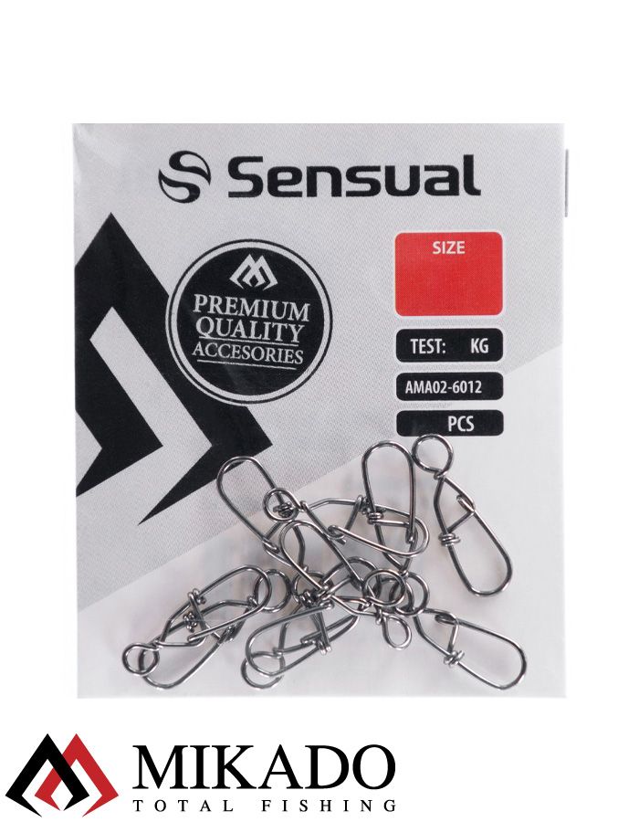 Застежка Mikado Diamond № 1.  тест 15 кг. (12 шт.)