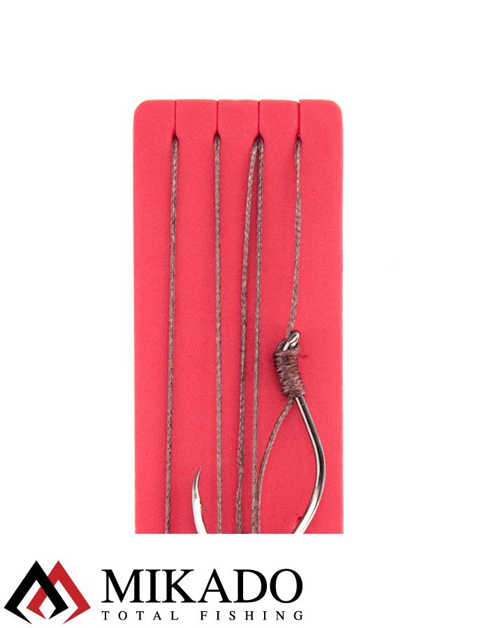 Оснастка Mikado INTRO CAT 125 см, крючок 4/0 + тройник № 4/0