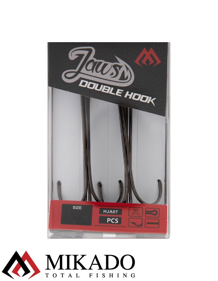 Двойник Mikado JAWS № 3/0  (5 шт.) 65 мм.