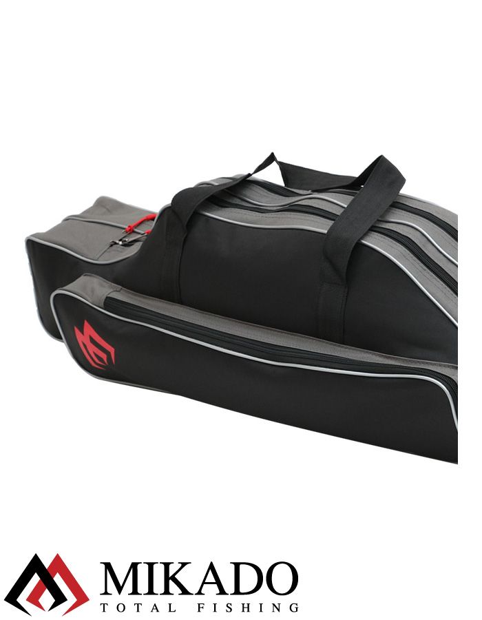 Чехол для удилищ Mikado 2 секционный 150 см. чёрно-серый