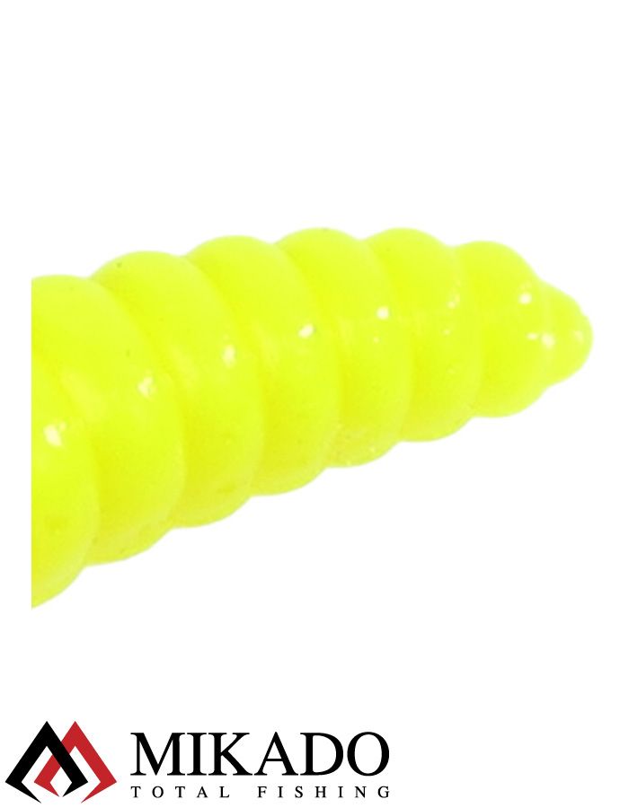 Личинка крупная силиконовая Mikado TROUT CAMPIONE GARLIC (чеснок) 2.6 см., 0.58 г., 005 (15 шт.)