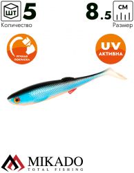 Виброхвост Mikado Sicario 8.5 см., 5.5 г., BLUE ROACH (5 шт.)