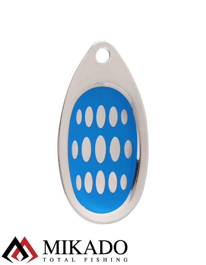 Блесна вращающаяся Mikado HYPNOTIC №2, 4.3 г., SILVER BLUE, с красной кисточкой, тройник BKK