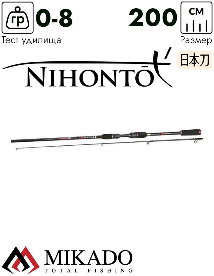 Спиннинг Mikado NIHONTO RED CUT X-TRA LITE 200 (до 8 г.)