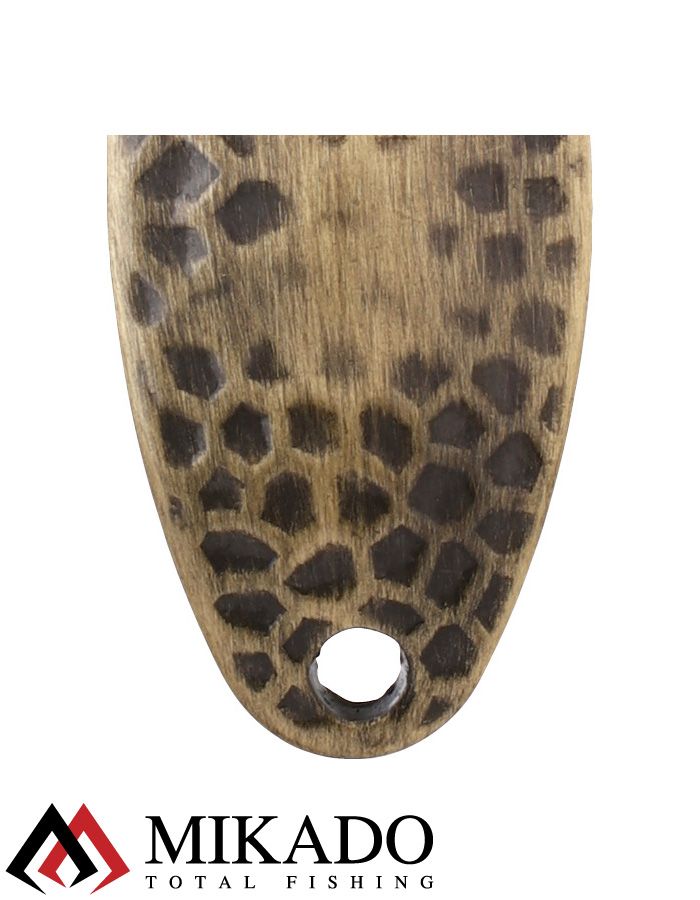 Блесна колеблющаяся Mikado HAMMER №5, 30 г., 7.6 см., состаренная латунь