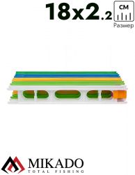 Набор мотовилец для поводков Mikado (10шт., 18 х 2,2см, 5 цветов) ZO03-18