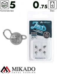 Чебурашка Mikado JAWS TUNGSTEN 0,75 гр. ( 5 шт.)