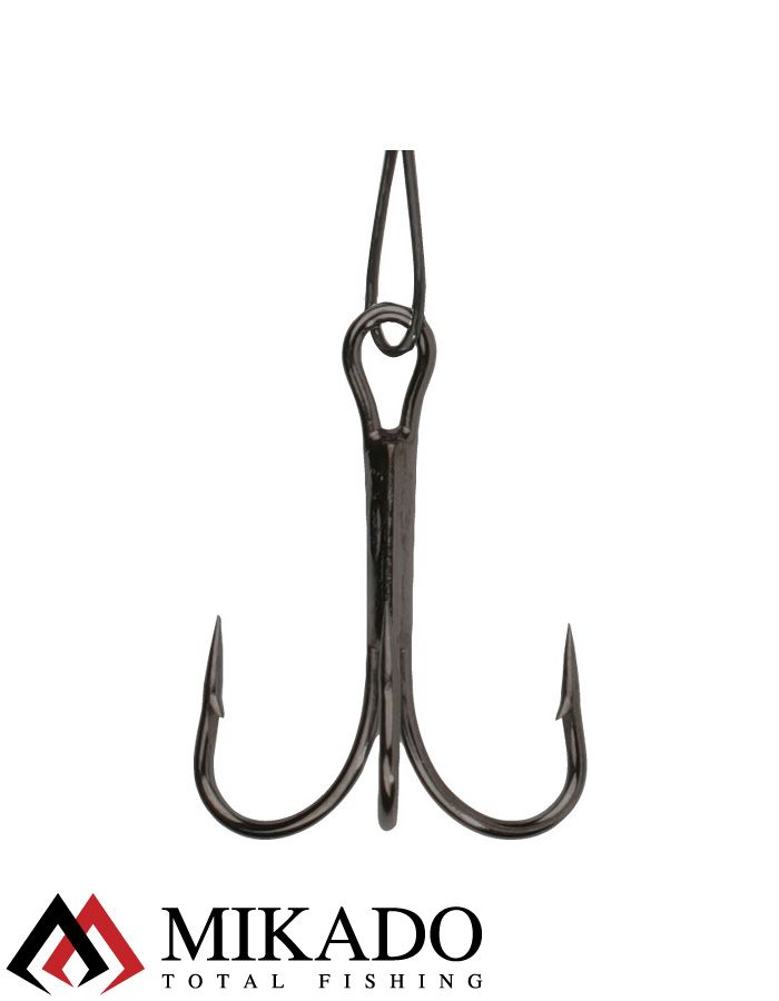 Поводок стальной Mikado JAWS STEEL с тройником № 2 (6 см., тест 18 кг.) упак.=2 шт.