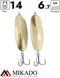 Блесна колеблющаяся Mikado SHALLOW KILLER 14 г., 6,7 см., GOLD
