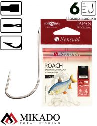 Крючки Mikado SENSUAL - ROACH № 6 NI (с лопаткой) ( 10 шт.)