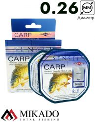 Леска мононить Mikado SENSEI CARP 0,26 (200 м) - 8.90 кг.