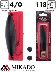 Оснастка Mikado INTRO CAT c подводным поплавком 30 г. / 150 см, крючок 4/0