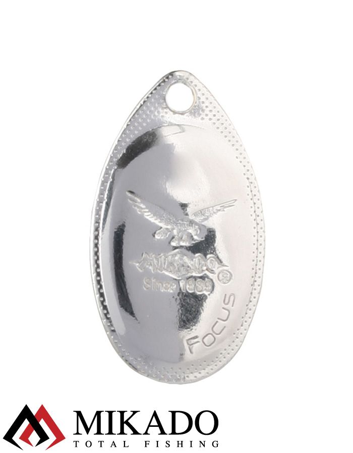 Блесна вращающаяся Mikado FOCUS №1, 3.1 г., состаренное серебро, длина лепестка 21 мм.