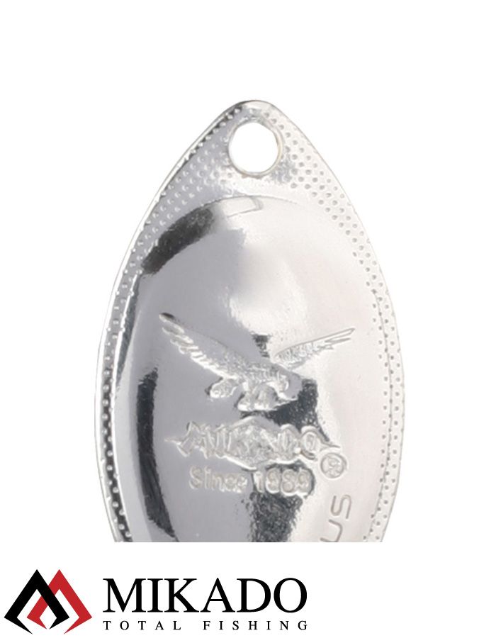 Блесна вращающаяся Mikado FOCUS №1, 3.1 г., состаренное серебро, длина лепестка 21 мм.
