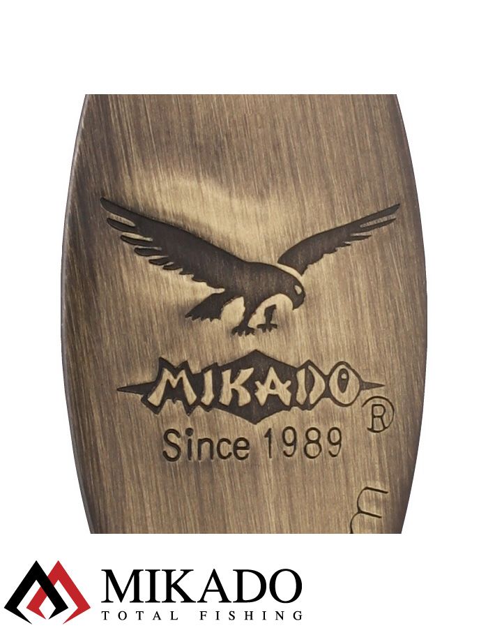 Блесна вращающаяся Mikado STREAM №1, 3.3 г., состаренное золото, длина лепестка 32 мм.