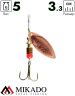 Блесна вращающаяся Mikado WILLOW №1, 5 г., медь, длина лепестка 33 мм.