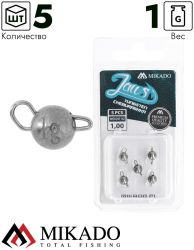 Чебурашка Mikado JAWS TUNGSTEN 1 гр. ( 5 шт.)