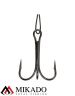 Поводок стальной Mikado JAWS STEEL с тройником № 1 (9 см., тест 18 кг.) упак.=2 шт.