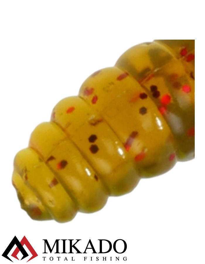 Личинка крупная силиконовая Mikado TROUT CAMPIONE GARLIC (чеснок) 2.6 см., 0.58 г., 131 (15 шт.)