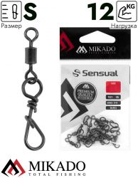 Застежка с вертлюжком Mikado Polish размер S.  тест 9 кг. (12 шт.)