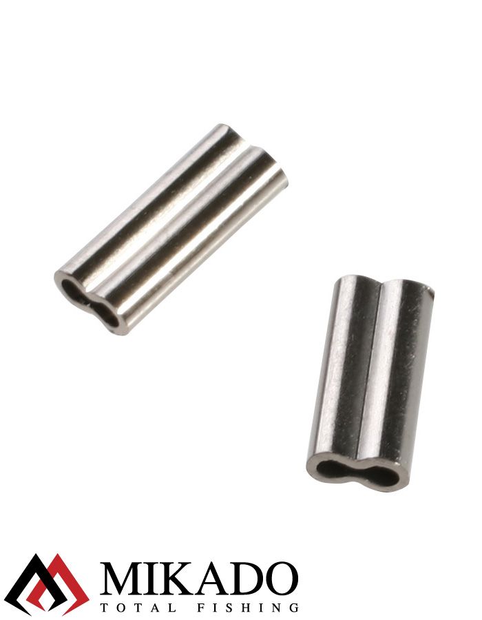 Трубка латунная сдвоенная для поводков Mikado 1.5x3.2x10 мм. (12 шт.)