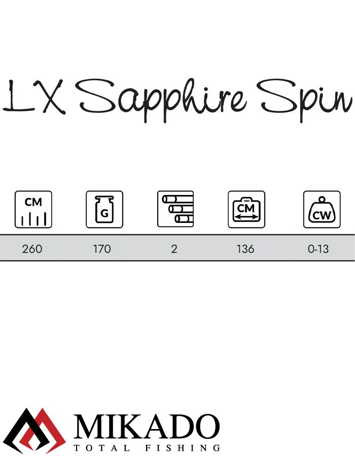 Спиннинг Mikado LEXUS SAPPHIRE Spin 260 (до 13 г.)