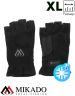 Перчатки рыболовные флисовые без пальцев Mikado UMR-11B-XL чёрно-серые размер XL