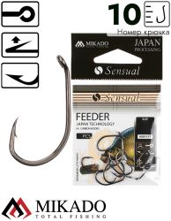 Крючки Mikado SENSUAL - FEEDER № 10 BN (с ушком) ( 10 шт.)
