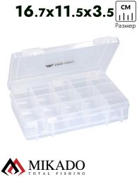 Коробка рыболова Mikado UACH-H393 ( 16.7 см x 11.5 см x 3.5 см.)