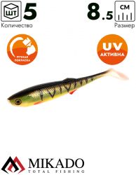 Виброхвост Mikado Sicario 8.5 см., 5.5 г., BLOODY PERCH (5 шт.)