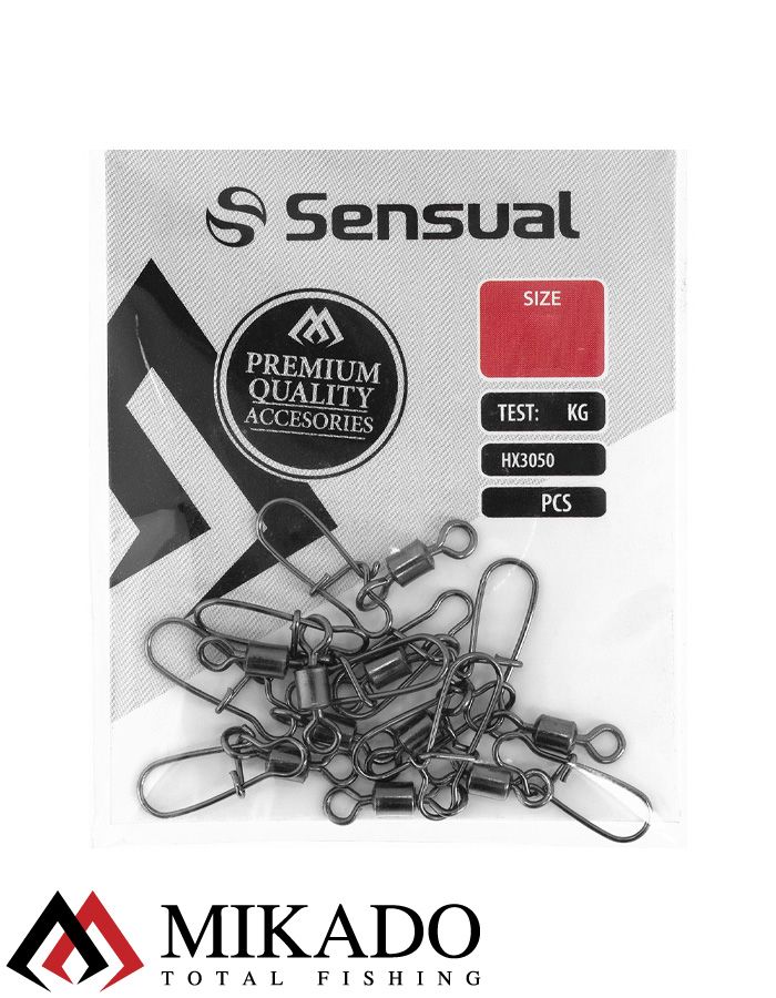 Застежка с роликовым вертлюжком Mikado Fastlock № 10.  тест 12 кг. (12 шт.)