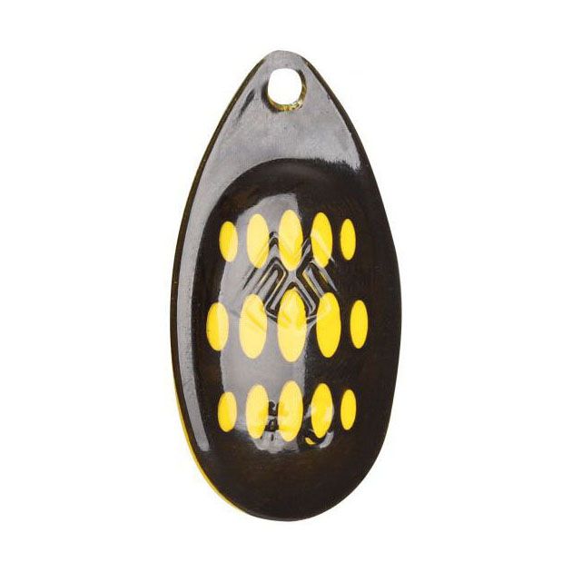 Блесна вращающаяся Mikado HYPNOTIC №4, 10.5 г., BEE, с красной кисточкой, тройник BKK