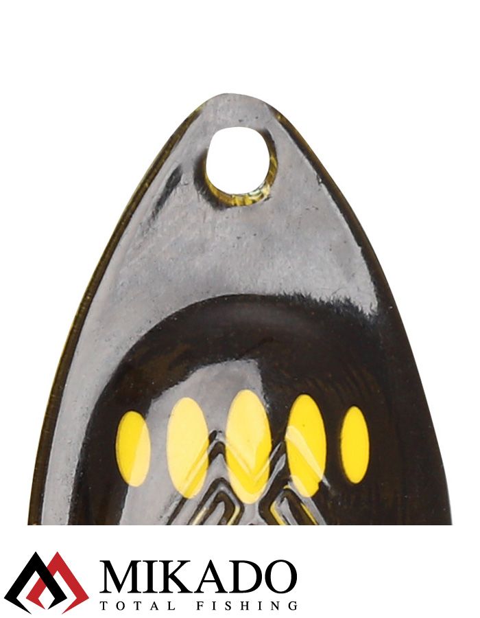 Блесна вращающаяся Mikado HYPNOTIC №4, 10.5 г., BEE, с красной кисточкой, тройник BKK