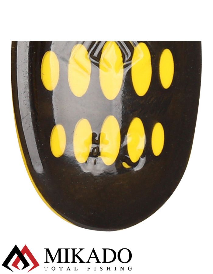 Блесна вращающаяся Mikado HYPNOTIC №4, 10.5 г., BEE, с красной кисточкой, тройник BKK