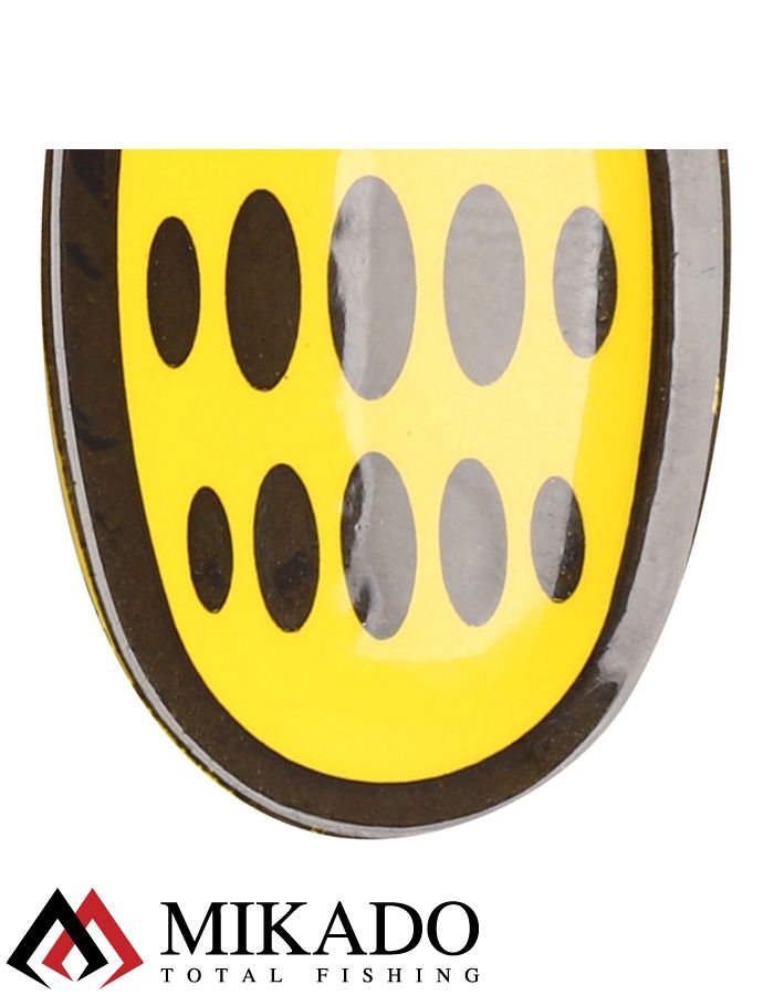 Блесна вращающаяся Mikado HYPNOTIC №4, 10.5 г., BEE, с красной кисточкой, тройник BKK