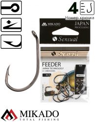 Крючки Mikado SENSUAL - FEEDER № 4 BN (с ушком) ( 10 шт.)