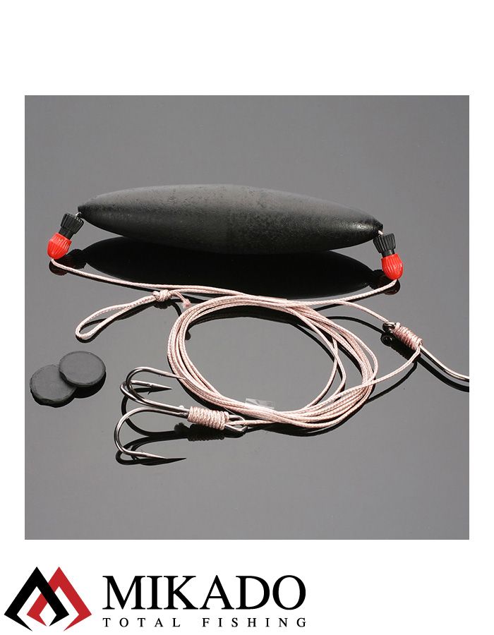 Оснастка на сома Mikado INTRO CAT c подводным поплавком 30г. / 175 см, крючок 4/0 + тройник № 4/0