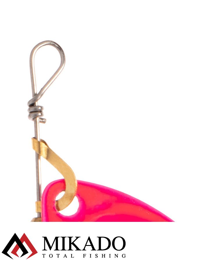 Блесна вращающаяся Mikado FOCUS №3, 6 г., серебро розовый (fluorescent), длина лепестка 32 мм.