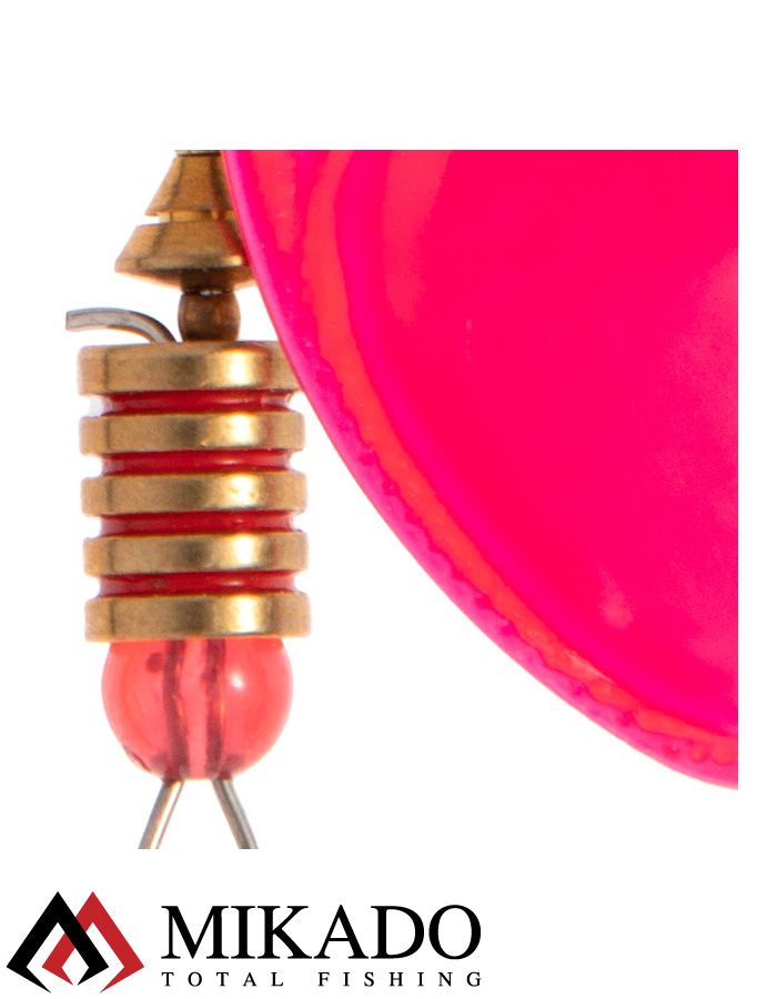 Блесна вращающаяся Mikado FOCUS №3, 6 г., серебро розовый (fluorescent), длина лепестка 32 мм.