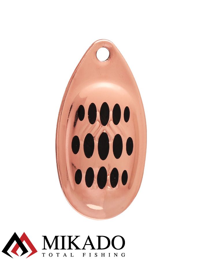 Блесна вращающаяся Mikado HYPNOTIC №4, 10.5 г., COOPER BLACK, с красной кисточкой, тройник BKK