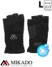 Перчатки рыболовные флисовые без пальцев Mikado UMR-11B-L чёрно-серые размер L