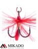 Блесна вращающаяся Mikado HYPNOTIC №4, 10.5 г., FIRETIGER, с красной кисточкой, тройник BKK