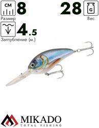 Воблер Mikado GLIMMER 8 см. / Y50 - плавающий