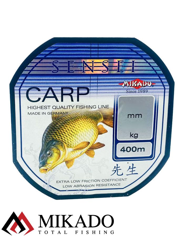 Леска мононить Mikado SENSEI CARP 0,26 (400 м) - 8.90 кг.