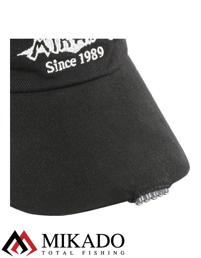 Бейсболка с фонариком 5 LED Mikado ULED05 чёрная