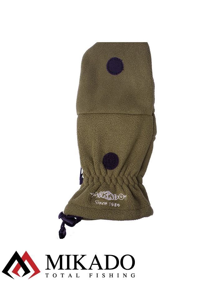 Перчатки с откидной варежкой флисовые Mikado UMR-08G размер XL