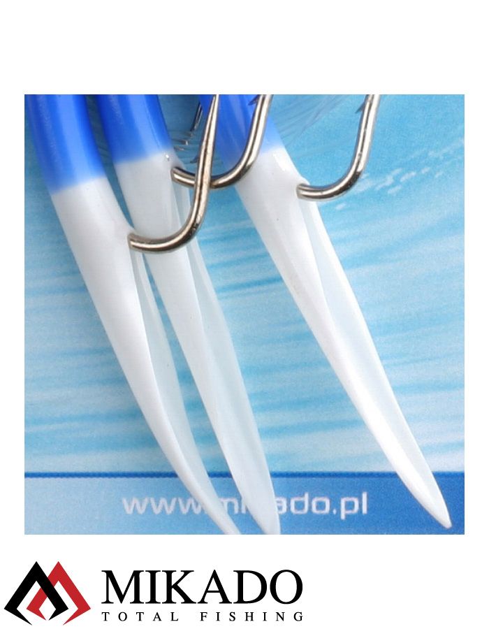 Морская оснастка Mikado GUMMI MAKK RIG, крючок № 6/0 (3шт.) BLUE