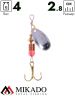 Блесна вращающаяся Mikado FOCUS №2, 4 г., серебро 00, длина лепестка 28 мм.